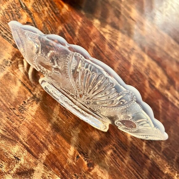 Jefferson Glass Jewel And Fan Pickle Dish - Picture 7 of 10